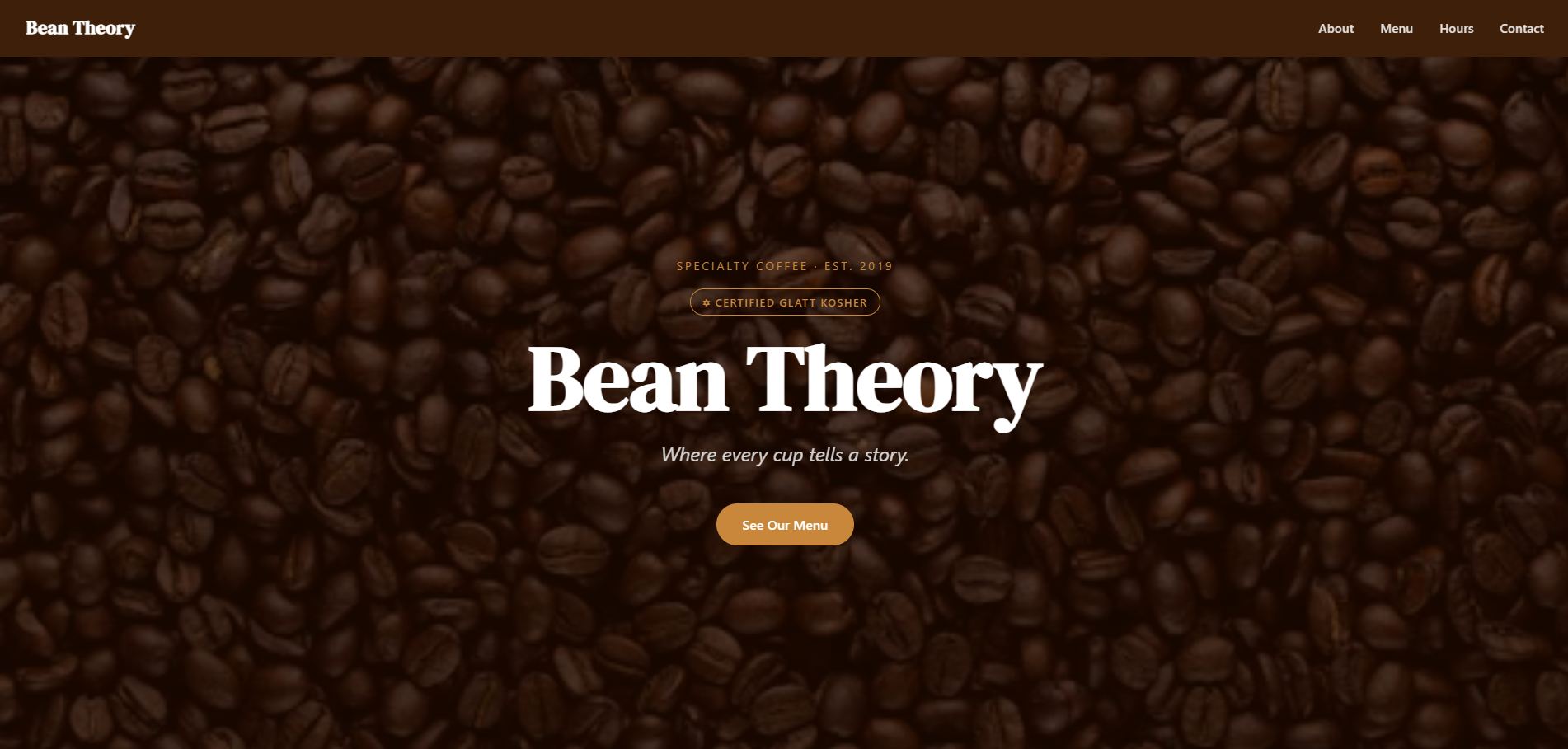 Screenshot of Bean Theory website