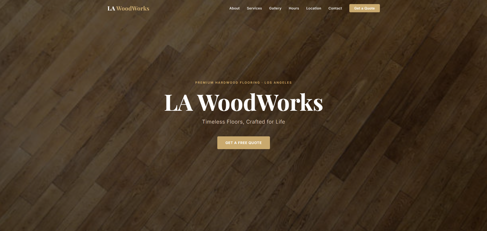 Screenshot of LA WoodWorks website